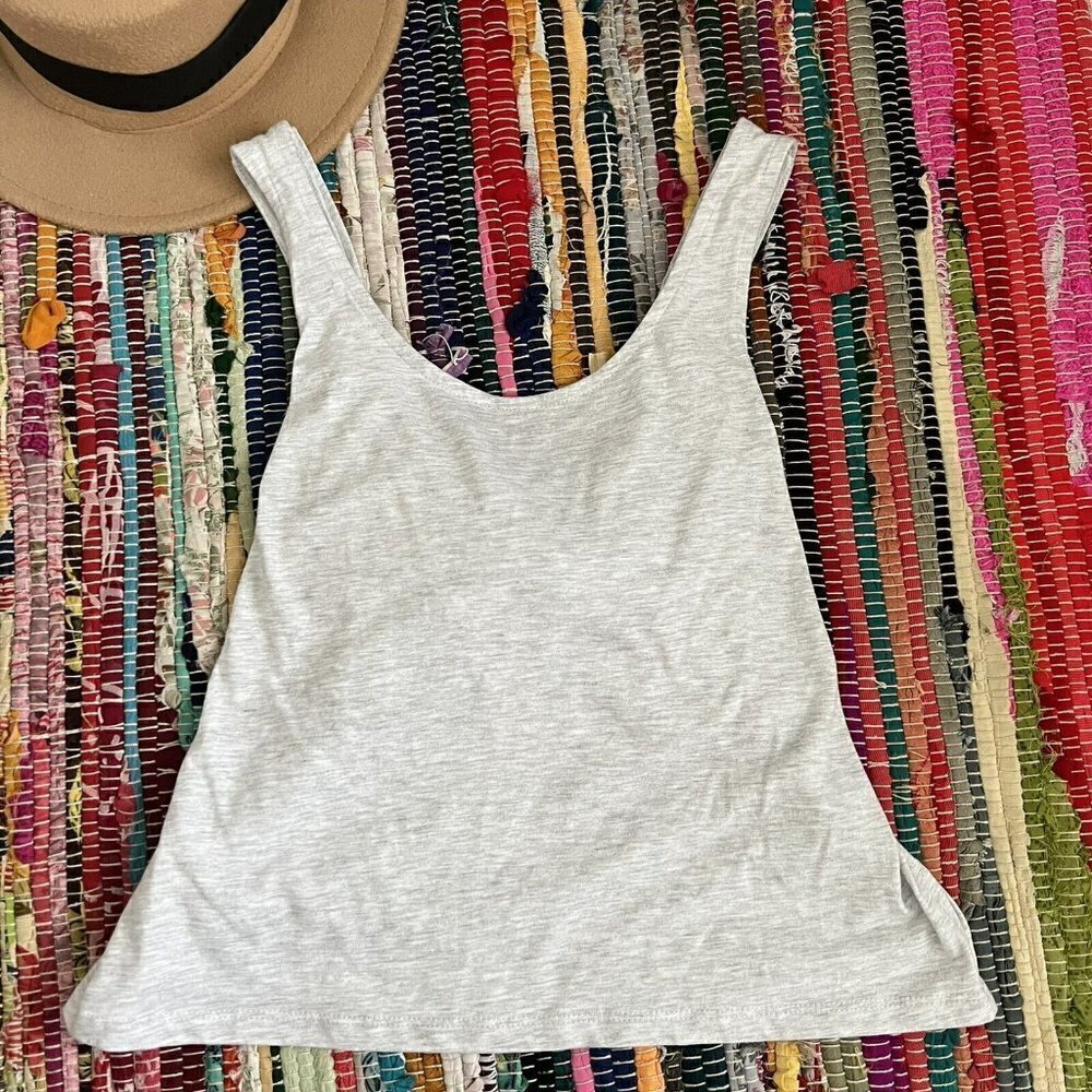 𝅺topshop Tie Back tank Top sleeveless Heather Grey various SIZE XSMALL - SMALL